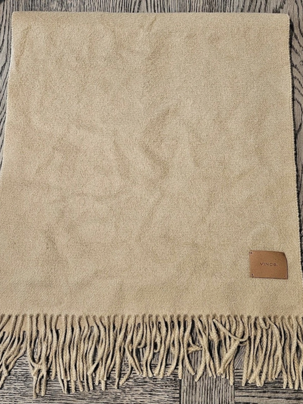 Vince Double-Face Cashmere Scarf Brown
